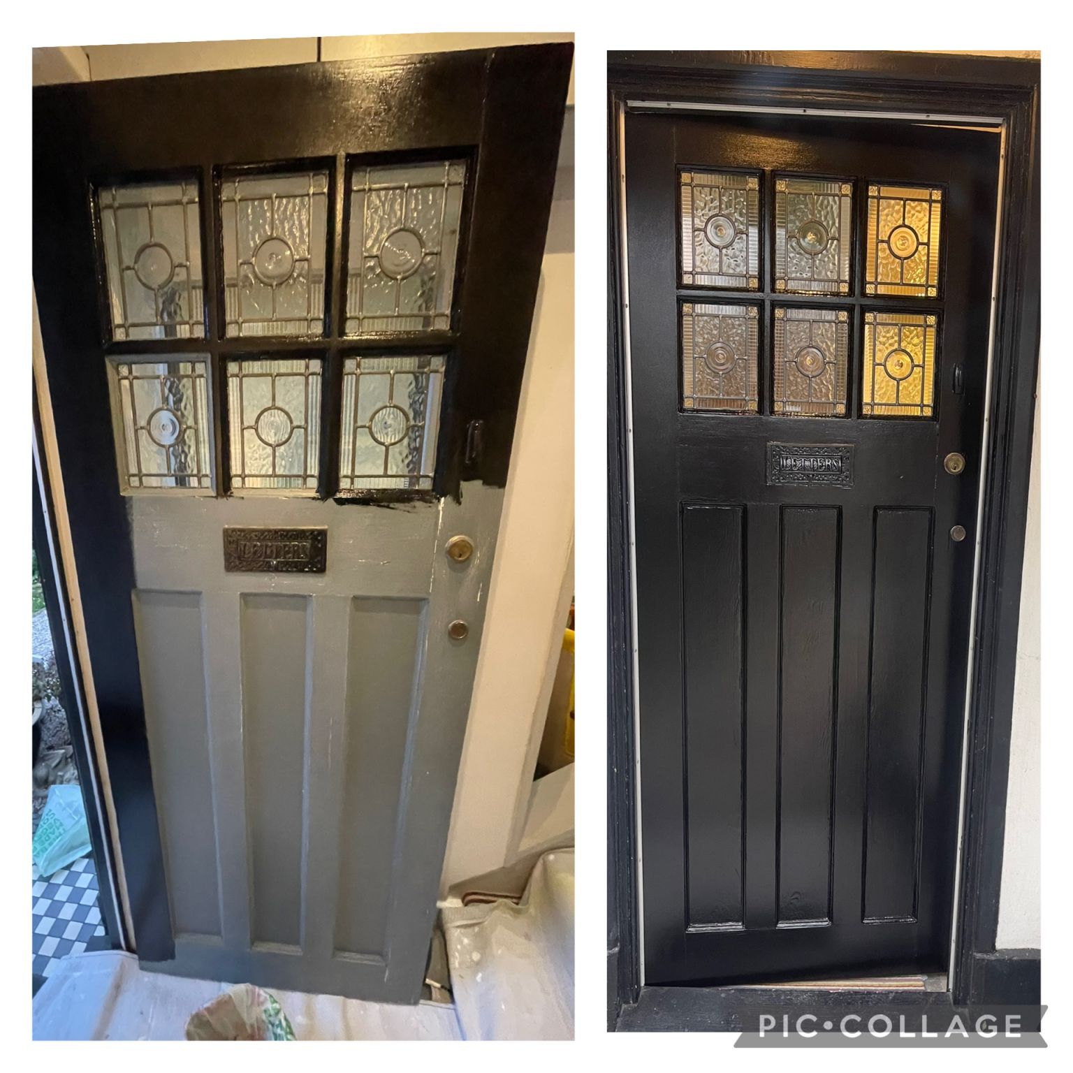 Restored panelled door